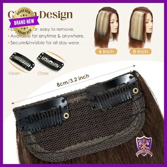 Human Hair Clip-In Extensions 4PC Set for Volume & Thinning Hair